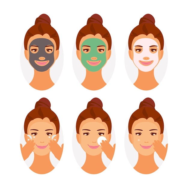 Vibrant Facial Expressions: Diverse Women Embracing Self-Care | Jiffy ...