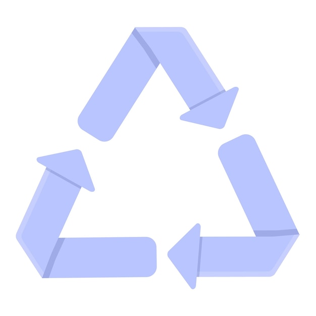 Minimalist Recycling Symbol in Soft Lavender Hues | Jiffy Designs