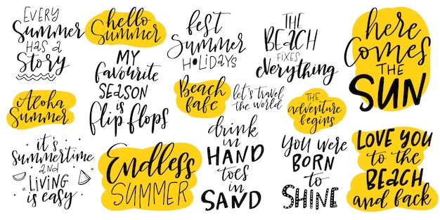 Vibrant Summer-Themed Lettering Collection with Playful Phrases | Jiffy ...
