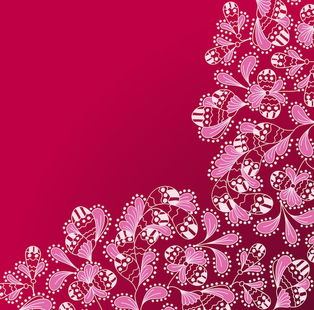 Vibrant Floral Motif in Shades of Pink | Jiffy Designs