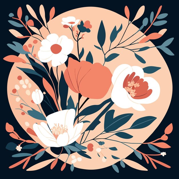Vibrant Floral Bouquet Encircled by Celestial Radiance | Jiffy Designs