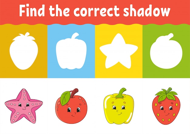 Adorable Fruit and Veggie Silhouettes: A Fun Matching Game | Jiffy Designs
