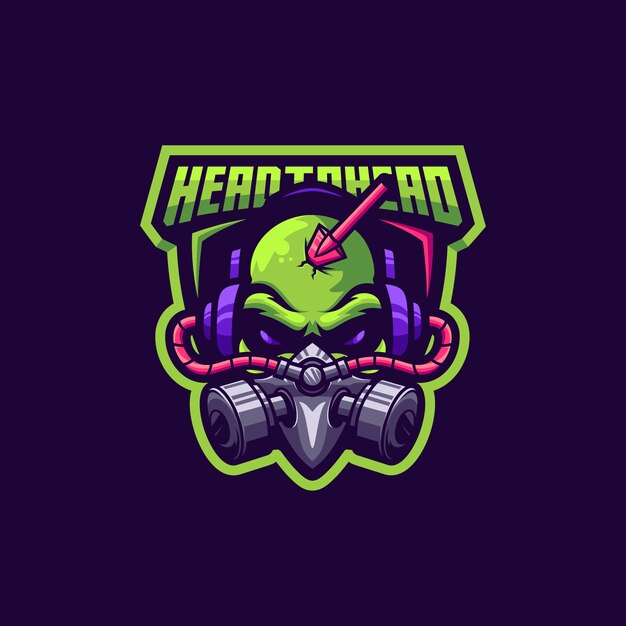 Fierce Gamer Mascot with Headphones and Goggles | Jiffy Designs