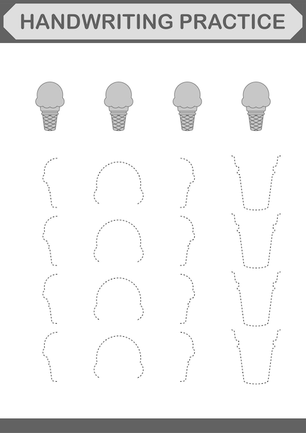 Handwriting Practice with Ice Cream Cone Shapes | Jiffy Designs