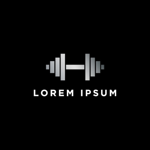 Sleek Dumbbell Emblem with Minimalist Typography | Jiffy Designs