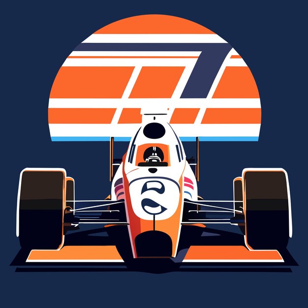 Sleek and Powerful Formula One Race Car Illustration | Jiffy Designs