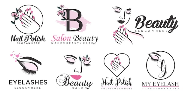 Elegant Aesthetics: Captivating Beauty Salon Logos and Emblems | Jiffy ...