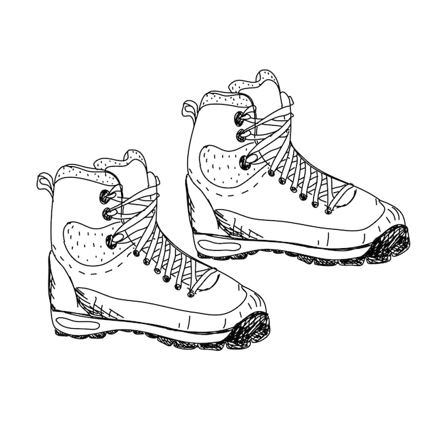 View of Rugged Hiking Boots with Intricate Lacing Design | Jiffy Designs