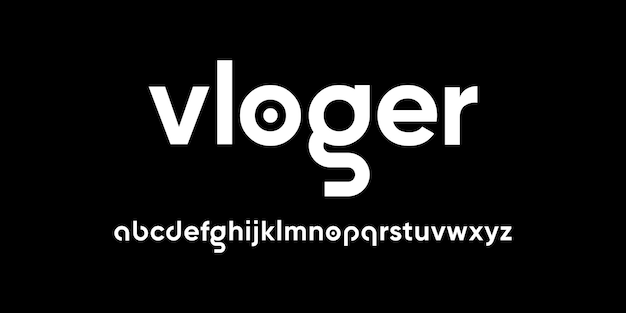 Modern Monochrome Vlogging Typography with Unique Lettering | Jiffy Designs