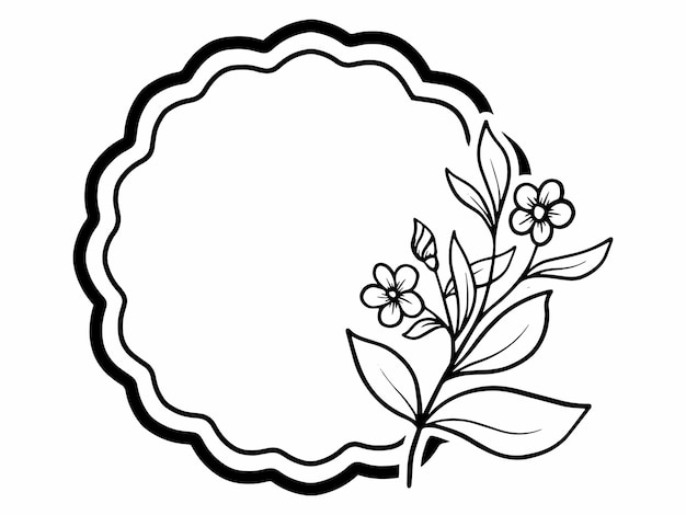 Elegant Floral Frame with Blooming Flowers | Jiffy Designs