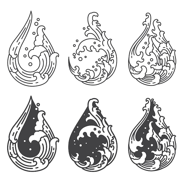 Elegant Watercolor-Inspired Droplet Designs with Organic Patterns ...