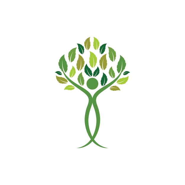 Stylized Green Tree with Leafy Branches Illustration | Jiffy Designs