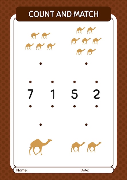 Engaging Camel Counting and Matching Exercise | Jiffy Designs