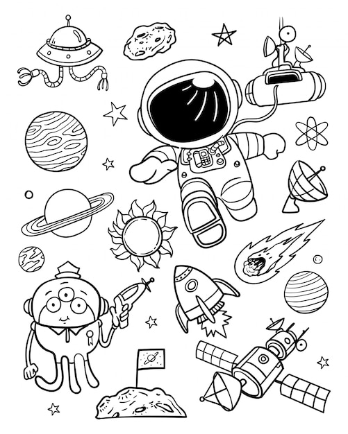 Cosmic Adventure: Playful Astronauts and Celestial Wonders | Jiffy Designs
