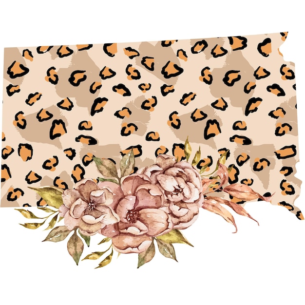 Elegant Floral Bouquet on Leopard Print Background | Jiffy Designs