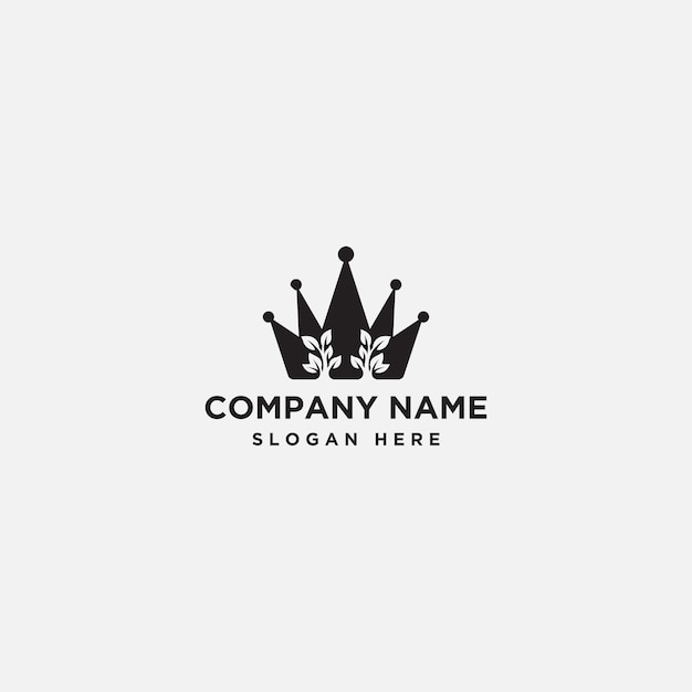 Regal Crown Silhouette with Company Name and Slogan | Jiffy Designs