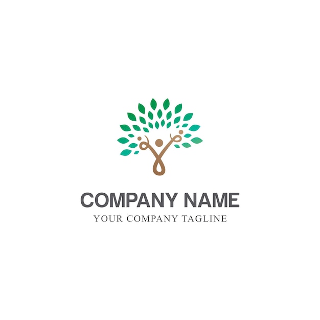 Vibrant Tree Logo with Company Name and Tagline | Jiffy Designs