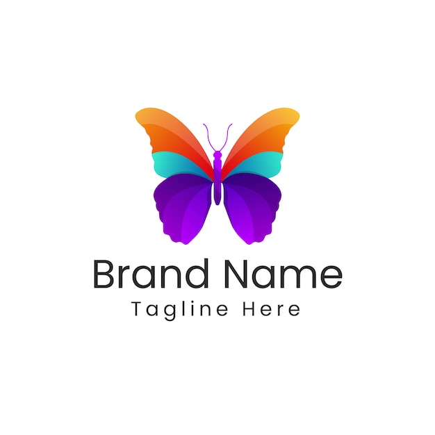 Vibrant Butterfly Emblem with Captivating Color Palette | Jiffy Designs