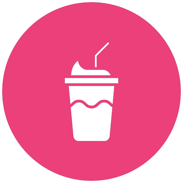 Refreshing Beverage Icon on Vibrant Pink Background | Jiffy Designs