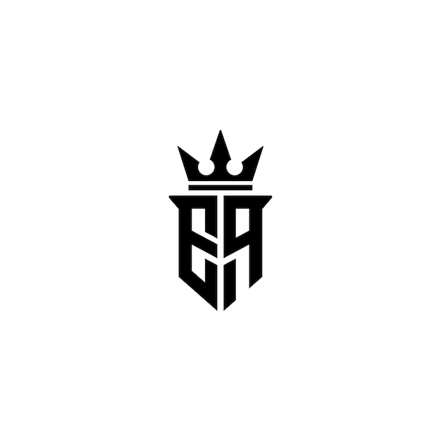 Regal Crown Emblem with Interlocking Initials | Jiffy Designs