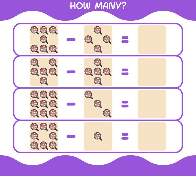 Counting Cute Cartoon Faces in a Vibrant Purple Frame | Jiffy Designs