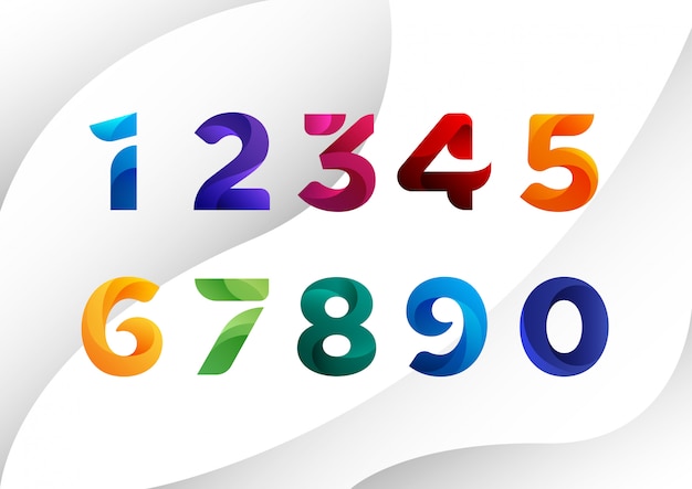 Vibrant Numerical Figures in Playful Abstract Art Style | Jiffy Designs