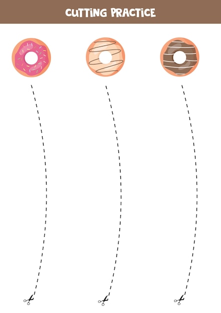 Delectable Donut Cutting Practice for Young Learners | Jiffy Designs