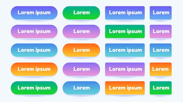 Vibrant Rectangular Labels with Gradient Backgrounds and Text | Jiffy ...