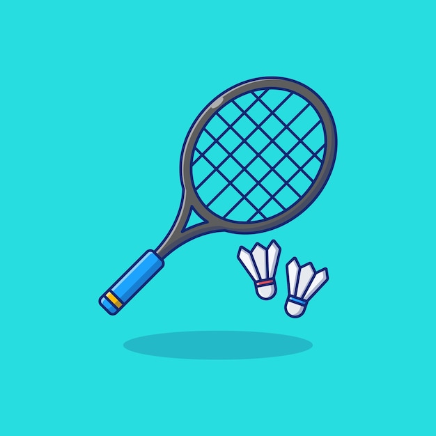 Vibrant Badminton Racket and Shuttlecock Design | Jiffy Designs