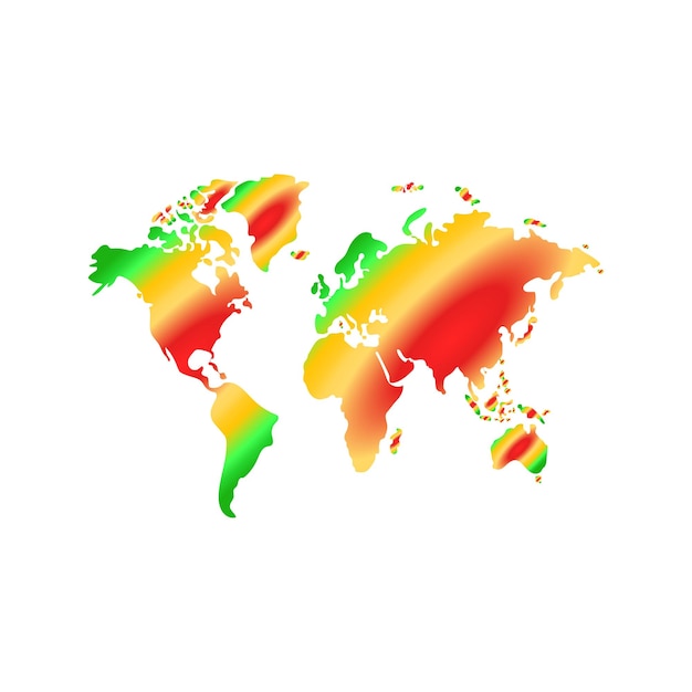 Vibrant Watercolor World Map with Continents and Oceans | Jiffy Designs