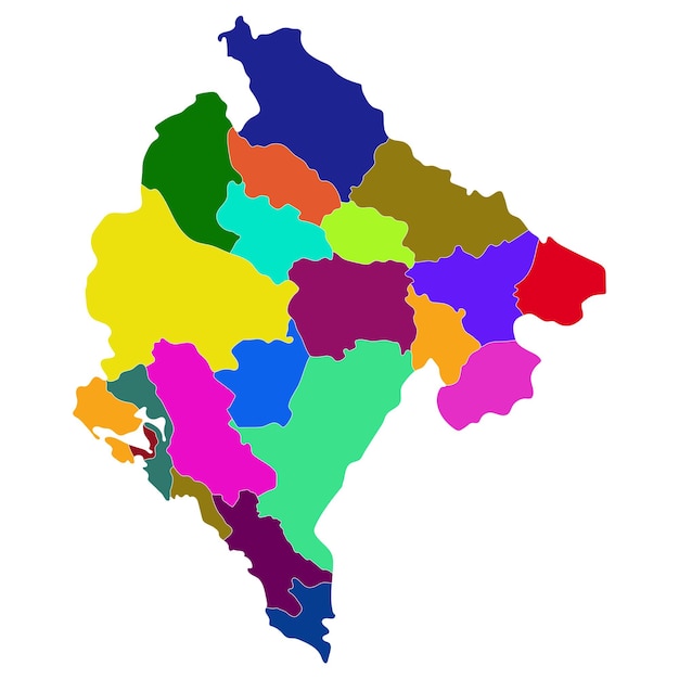 Vibrant Colored Map of Diverse Administrative Regions | Jiffy Designs