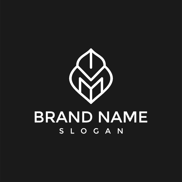 Elegant Monogram Logo with Leaf-Inspired Symbol | Jiffy Designs