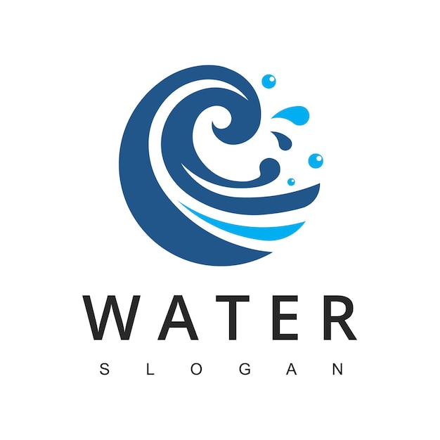Captivating Aquatic Emblem: Waves and Bubbles Converge | Jiffy Designs