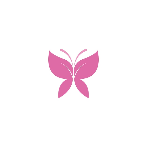 Elegant Pink Butterfly Emblem with Flowing Wings | Jiffy Designs