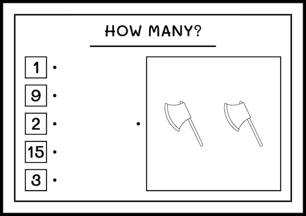 Counting Axes: Discover the Quantity in this Minimalist Illustration ...