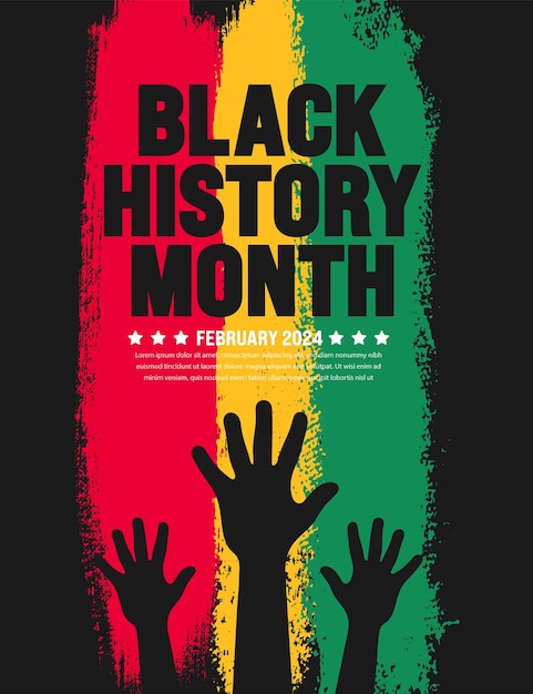 Vibrant Celebration of Black History Month with Raised Hands | Jiffy ...