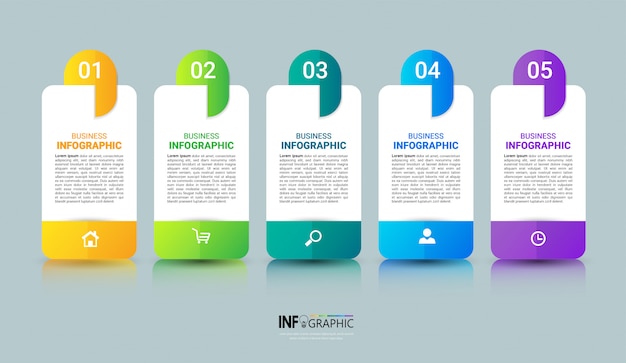 Vibrant Infographic Elements with Numbered Panels | Jiffy Designs
