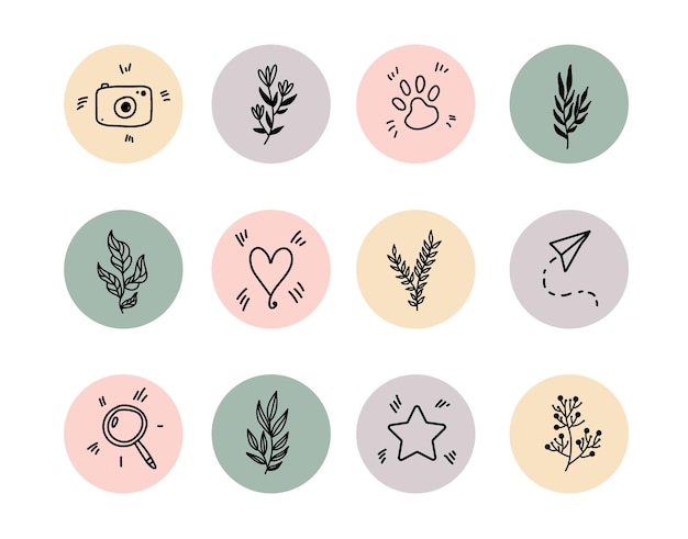 Charming Botanical Icons with Rustic Flair and Minimal Designs | Jiffy ...