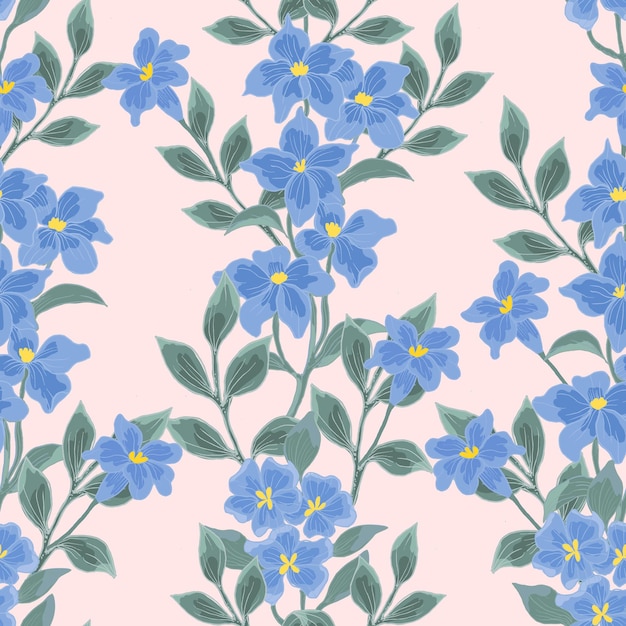 Delicate Floral Arrangement with Blue Blooms and Green Leaves | Jiffy ...