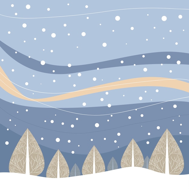 Serene Winter Landscape with Snowy Hills and Falling Snow | Jiffy Designs