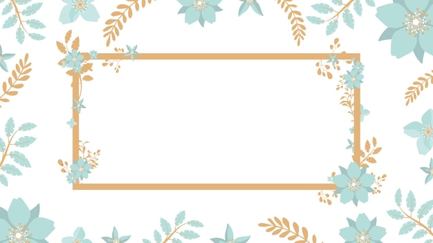 Elegant Floral Frame with Pastel Blooms and Foliage | Jiffy Designs