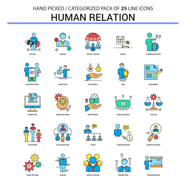 Diverse Collection of Human Relation Icons Highlighting Connections and ...
