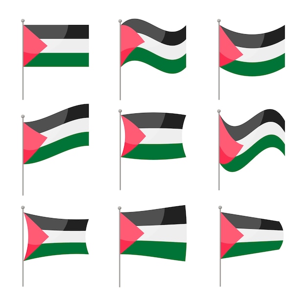 Diverse Collection of Vibrant Palestinian Flags | Jiffy Designs