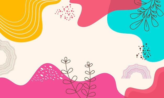 Vibrant Abstract Landscape with Organic Shapes and Patterns | Jiffy Designs