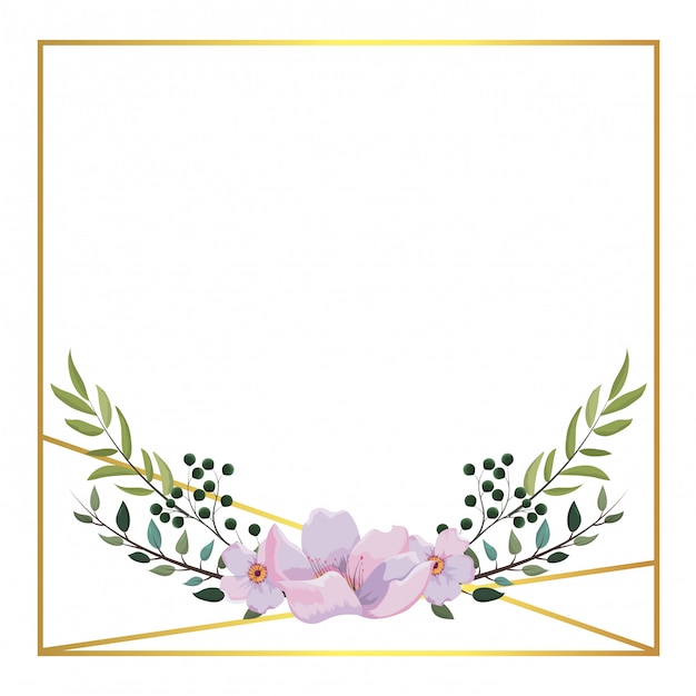 Elegant Floral Frame with Delicate Blooms | Jiffy Designs