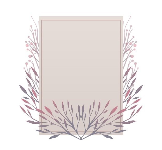 Elegant Floral Frame with Neutral Tones | Jiffy Designs