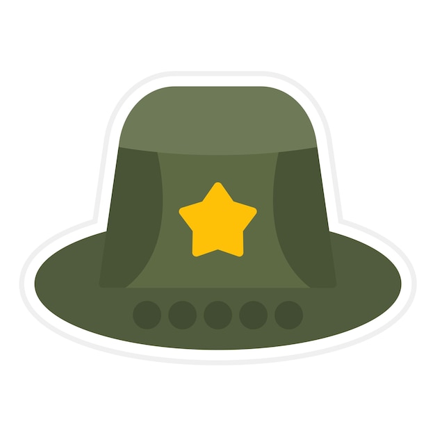 Vibrant Green Ranger Hat with Shining Star Emblem | Jiffy Designs