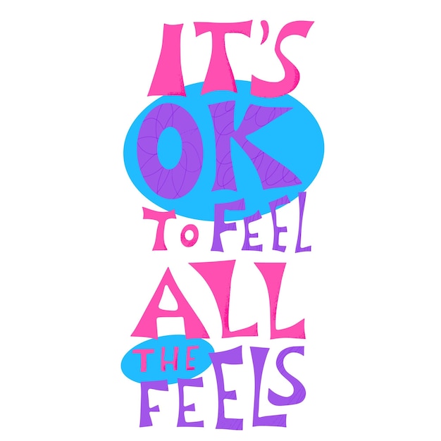 Vibrant Lettering with Uplifting Message of Self-Acceptance | Jiffy Designs