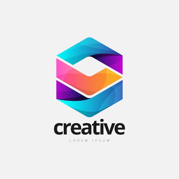 Vibrant Geometric Hexagon Logo with Gradient Design | Jiffy Designs