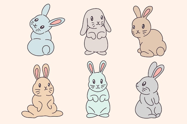 Charming Collection of Whimsical Rabbit Illustrations | Jiffy Designs